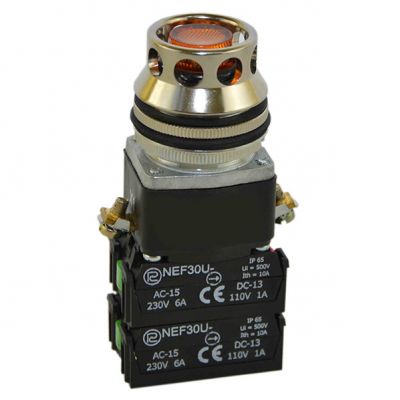 Przycisk NEF30-UKL 2XY 230V/W3 żółty (W0-NEF30-UKL 2XY/230V/W3 G)