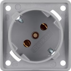 Integro Flow Gniazdo SCHUKO 45°, mechanizm, szary (841852526)