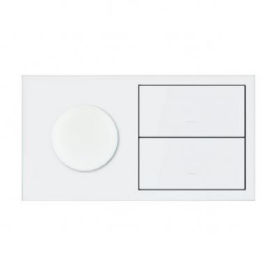 Simon 100 Panel 2-krotny IP44: 1 gniazdo + 2 klawisze biały mat 10020193-230 (10020193-230)