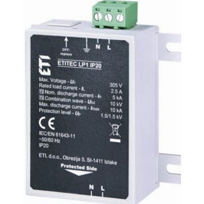Ogranicznik przepięć - do źródeł światła LED ETITEC LP1 IP20 002442981 ETI (002442981)