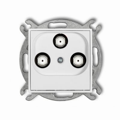 KARLIK MINI Gniazdo antenowe multimedialne 3F DATA (Vectra) biały MGMV (MGMV)