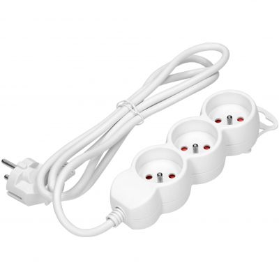 Przedłużacz potrójny listwa zasilająca 3 gniazda kabel 1,4m biały 2300W ORNO (ES-8/W/1,4)