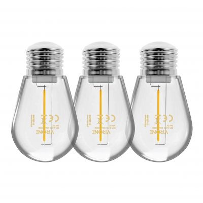 Zestaw 3 żarówek LED 0,1W E27 3000K ciepła biel do girandy solarnej LG-4/10M/E27/3 (SW/E27-11/3)