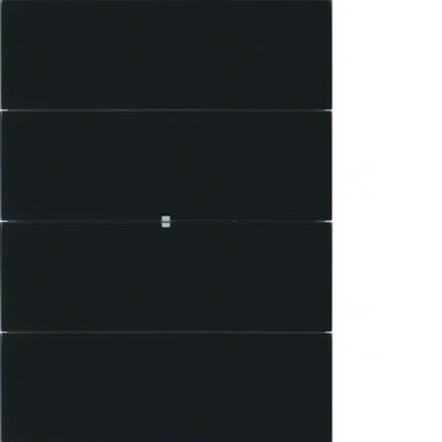 BERKER B.IQ Przycisk poczwórny standard szkło czarne 75164092 HAGER (75164092)