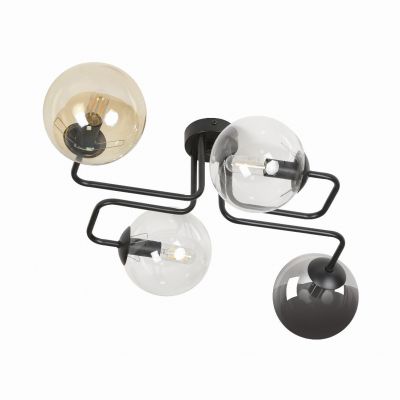 BARI 4P E14, lampa wisząca, max.4x40W, czarna-mix kolorów AD-LD-6329B-FCE14SP ORNO (AD-LD-6329B-FCE14SP)