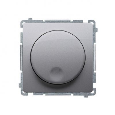 Simon Basic Ściemniacz naciskowo-obrotowy 20–500 W 230V stal inox BMS9T.01/21 KONTAKT (BMS9T.01/21)