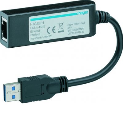 HAGER agardio.manager Adapter USB-RJ45 Ethernet HTG457H (HTG457H)