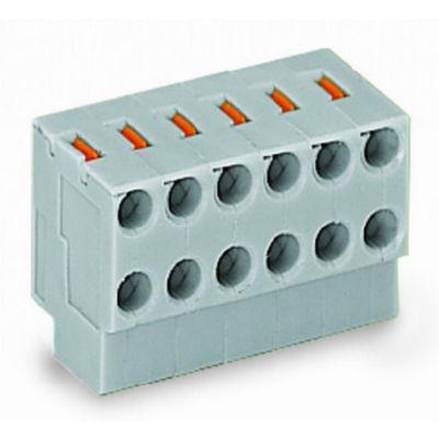 Blok nasadzany do płytek drukowanych 4-biegunowa szary raster 3,5mm 252-154 /100szt./ WAGO (252-154)