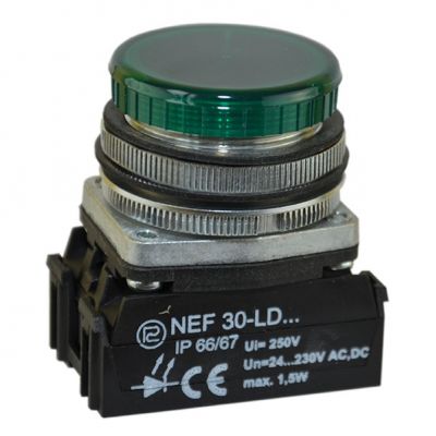 Lampka NEF30LD/24V-230V W3 zielona (W0-LDU1-NEF30LD/W3 Z)