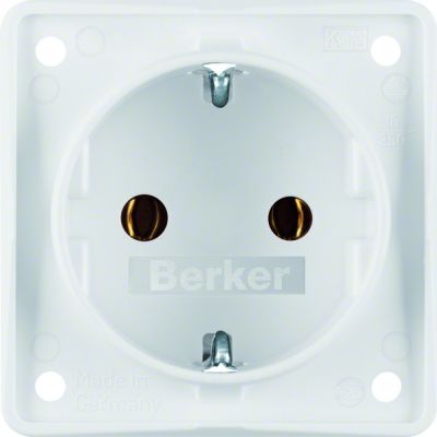 BERKER Integro Flow Gniazdo SCHUKO biały 947782502 HAGER (947782502)