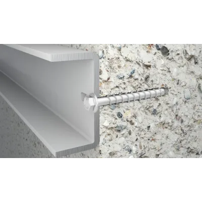 Wkręt do betonu R-LX  M8 9,9x100mm łeb heksagonalny z kołnierzem ocynk galwaniczny 100szt. RAWLPLUG (R-LX-08X100-HF-ZP)