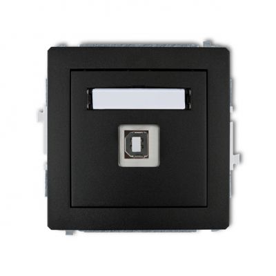 KARLIK DECO Mechanizm gniazda pojedynczego USB-AB 2.0 czarny mat 12DGUSB-3 (12DGUSB-3)