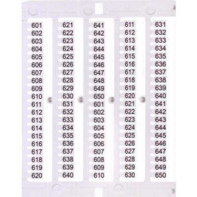 Oznacznik 601 do 650 (100 szt.) ES-NU0851601 003903089 ETI (003903089)