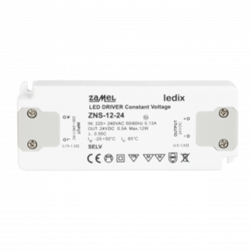 ZASILACZ LED SLIM 24V DC 12W TYP: ZNS-12-24 LDX10000148 ZAMEL (LDX10000148)