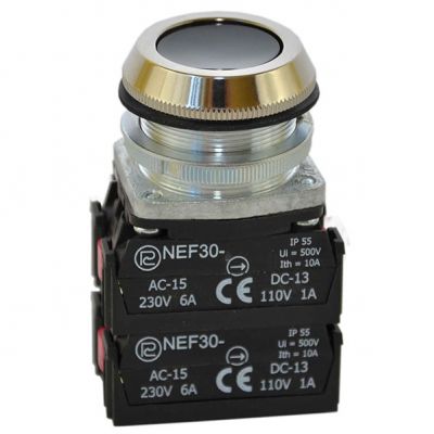 Przycisk NEF30-K3Y czarny (W0-NEF30-K 3Y S)