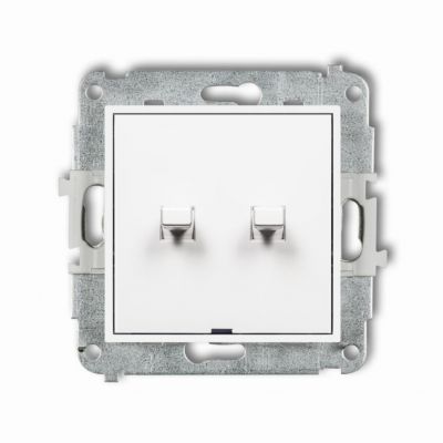 KARLIK MINI Łącznik pódwójny świecznikowy w stylu amerykańskim biały mat 25MWPUS-2 (25MWPUS-2)