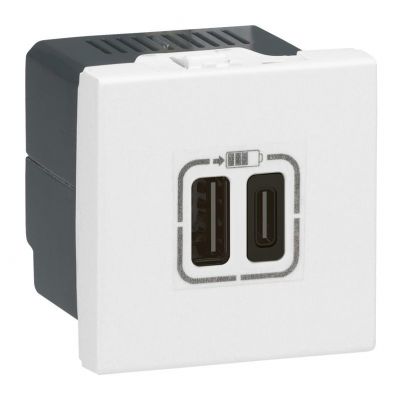 Mosaic - Ładowarka Usb 2400 Ma Typ-C Biały 077590 LEGRAND (077590)