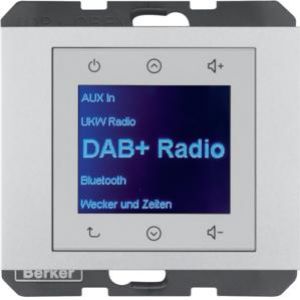 Berker K.5 Radio Touch podtynkowe DAB+ aluminium 29847003 HAGER (29847003)