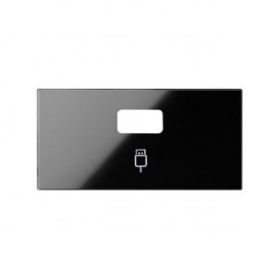 Simon 100 Pokrywa do gniazda USB pojedynczego (mechanizm 1/2) czarny 10001091-138 (10001091-138)