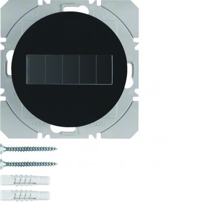 BERKER R.1/R.3 KNX RF przycisk radiowy pojedyncza płaski z baterią słoneczną, czarny 85655131 (85655131)