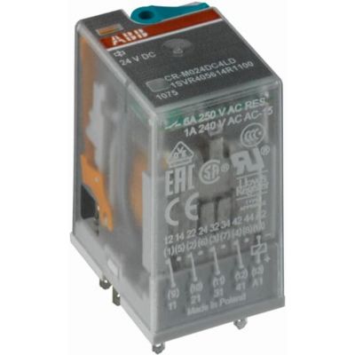 Przekaźnik CR-M220DC4L, A1-A2=220V DC, 4 styki c/o 250V/6A, LED (1SVR405613R9100)