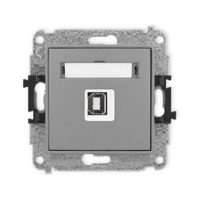 KARLIK ICON Gniazdo pojedyncze USB A-B 2.0 szary mat 27IGUSB-3 (27IGUSB-3)