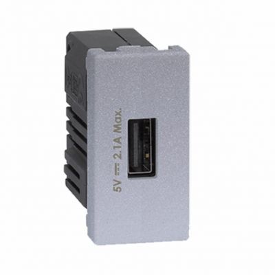 Simon Connect USB ładowarka K45 (45x225) gniazdo typ A 5V/21A aluminium K126D/8 KONTAKT (K126D/8)