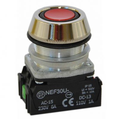 Przycisk NEF30-UK2X/W3 czerwony (W0-NEF30-UK 2X/W3 C)