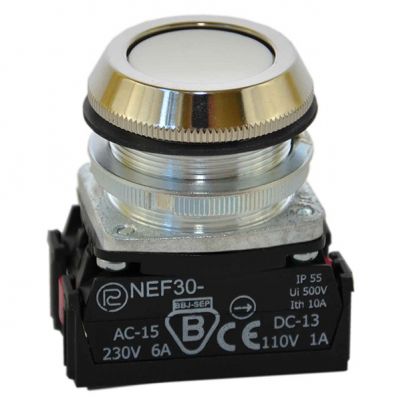Przycisk NEF30-KY/W3 biały (W0-NEF30-K Y/W3 B)