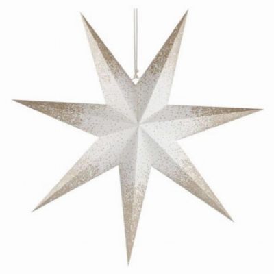Świąteczna gwiazda papierowa z brokatem 60 cm na żarówkę E14 IP20 (DCAZ07)