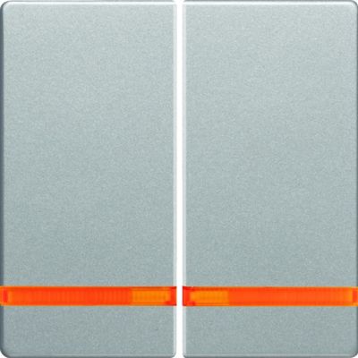 BERKER Q.x Klawisze z pomarańczową soczewką do łącznika 2-klawiszowego aluminium aksamit lakierowana 16276084 HAGER (16276084)