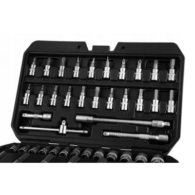 Zestaw klucze nasadowe 55 elementów grzechotka 1/4" walizka NEO TOOLS GTX (10-201)