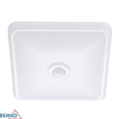 PLAFONIERA LED DORIA 12W 4000K   860LM  IP20 KWADRAT CZ. PIR (C38-ST58-124-PIR)