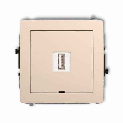 KARLIK DECO Ładowarka USB pojedyncza USB A, 10W max., 5V, 2A, bez pola opisowego beżowy 1DCUSBBO-3 (1DCUSBBO-3)