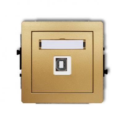 KARLIK DECO Mechanizm gniazda pojedynczego USB-AB 2.0 złoty 29DGUSB-3 (29DGUSB-3)