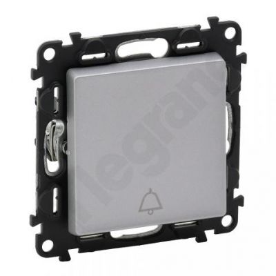 Valena Life Przycisk Przełączy No/Nc Z Symbolem Dzwonka Aluminium|N|6A 250 V 752315 LEGRAND (752315)