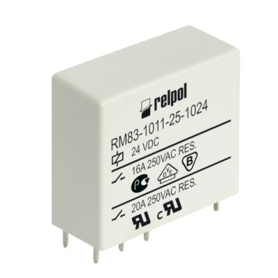 Przekaźnik miniaturowy 1P 16A 24V DC PCB RM83-1011-25-1024 (440504)