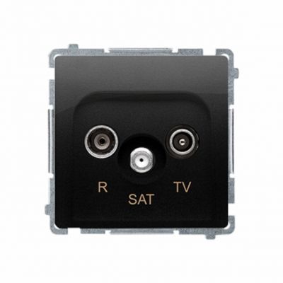 Simon BASIC WMUA-02018z-Y011 Gniazdo antenowe R-TV-SAT przelotowe (moduł), 1x we (BMZAR-SAT10/P.01/49)