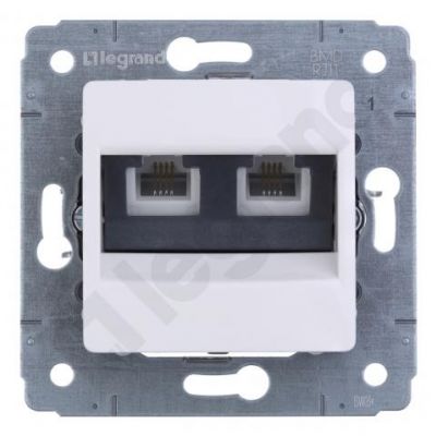 Cariva Gniazdo Telefoniczne 2Xrj11 Białe Produkt wycofany LEGRAND (773639)