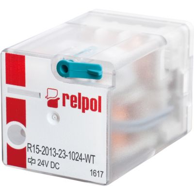 RELPOL Przekaźnik elektromagnetyczny, przemysłowy 3P 10A  24 VDC R15-2013-23-1024-WT 802846 (802846)