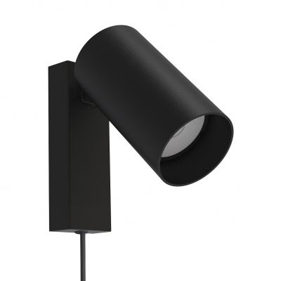 Lampa ścienna kinkiet na kablu czarny do sypialni nad łóżko MONO NOWODVORSKI (7786)