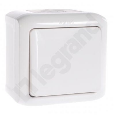 Forix IP44 Przycisk Jednobiegunowy 6A Biały 782364 LEGRAND (782364)