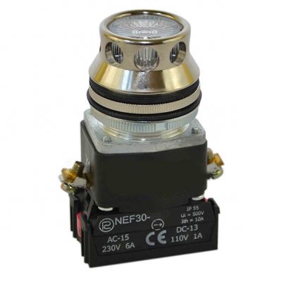 Przycisk NEF30-KL2Y/130V bezbarwny (W0-NEF30-KL 2Y/110V B)