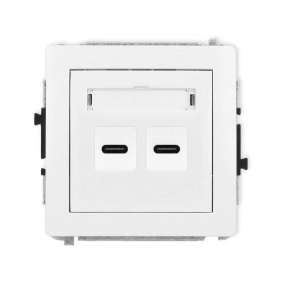 KARLIK DECO Gniazdo podwójne 2xUSB C-C biały mat 25DGUSB-8 (25DGUSB-8)