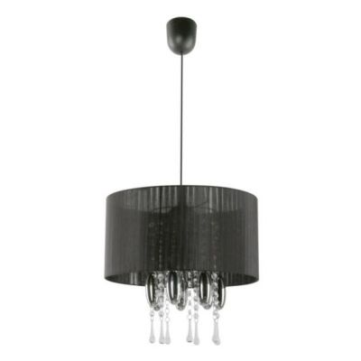 Lampa wisząca glamour Camilla czarna E27 1x60W LAPMEX (661/1 CZA)