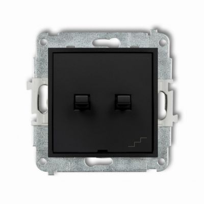 KARLIK MINI Łącznik podwójny schodowy w stylu amerykańskim czarny mat 12MWPUS-33 (12MWPUS-33)