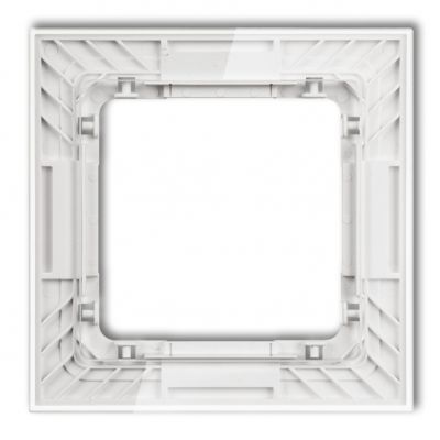 KARLIK DECO Ramka uniwersalna pojedyncza transparentna DECO Art - efekt szkła (ramka: transparentna; spód: biały) transparentny 52-0-DRS-1 (52-0-DRS-1)