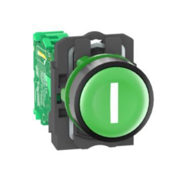 Harmony XB5 Główka bezprzewodowego i bezbateryjnego przycisku z nadajnikiem Zielona Plastikowa &quot;I&quot; ZB5RTA331 SCHNEIDER (ZB5RTA331)
