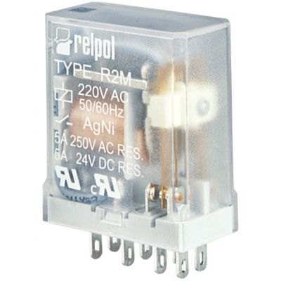 RELPOL Przekaźnik elektromagnetyczny, przemysłowy 2P 5A  230VAC  R2M-2012-23-5230 802541 (802541)
