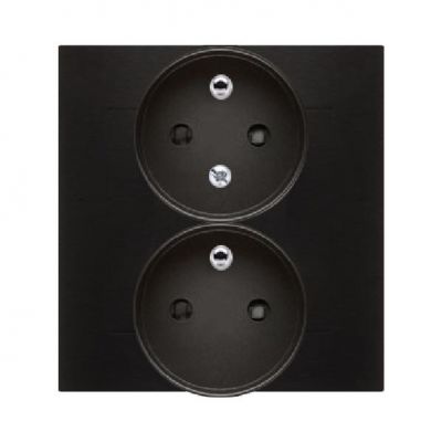 Simon 54 Gniazdo wtyczkowe z uziemieniem podwójne z funkcją niezmienności faz16A 250V zaciski śrubowe. Kompletne - nie do ramek antracyt DGZ2T/48 KONTAKT (DGZ2T/48)